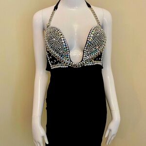 Rhinestone Mini Dress